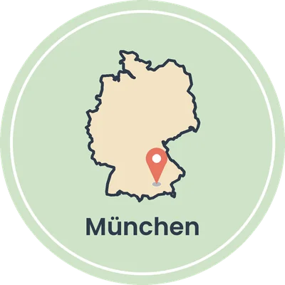 Kaartje van Duitsland met München