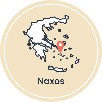 Kaartje van Griekenland met Naxos